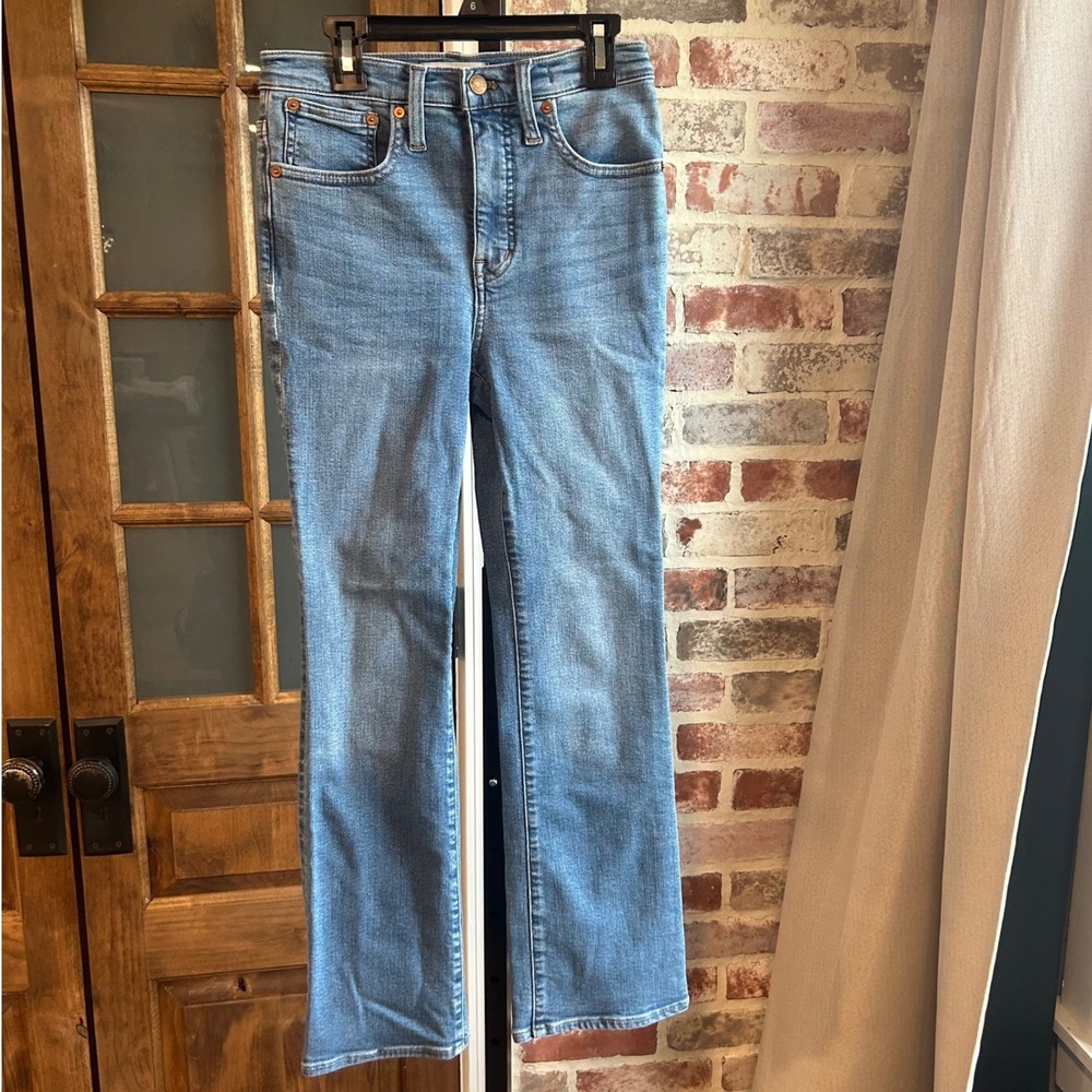 Madewell Cali Demi-Boot Jeans Women Blue High Rise Classic Casual Versatile 24